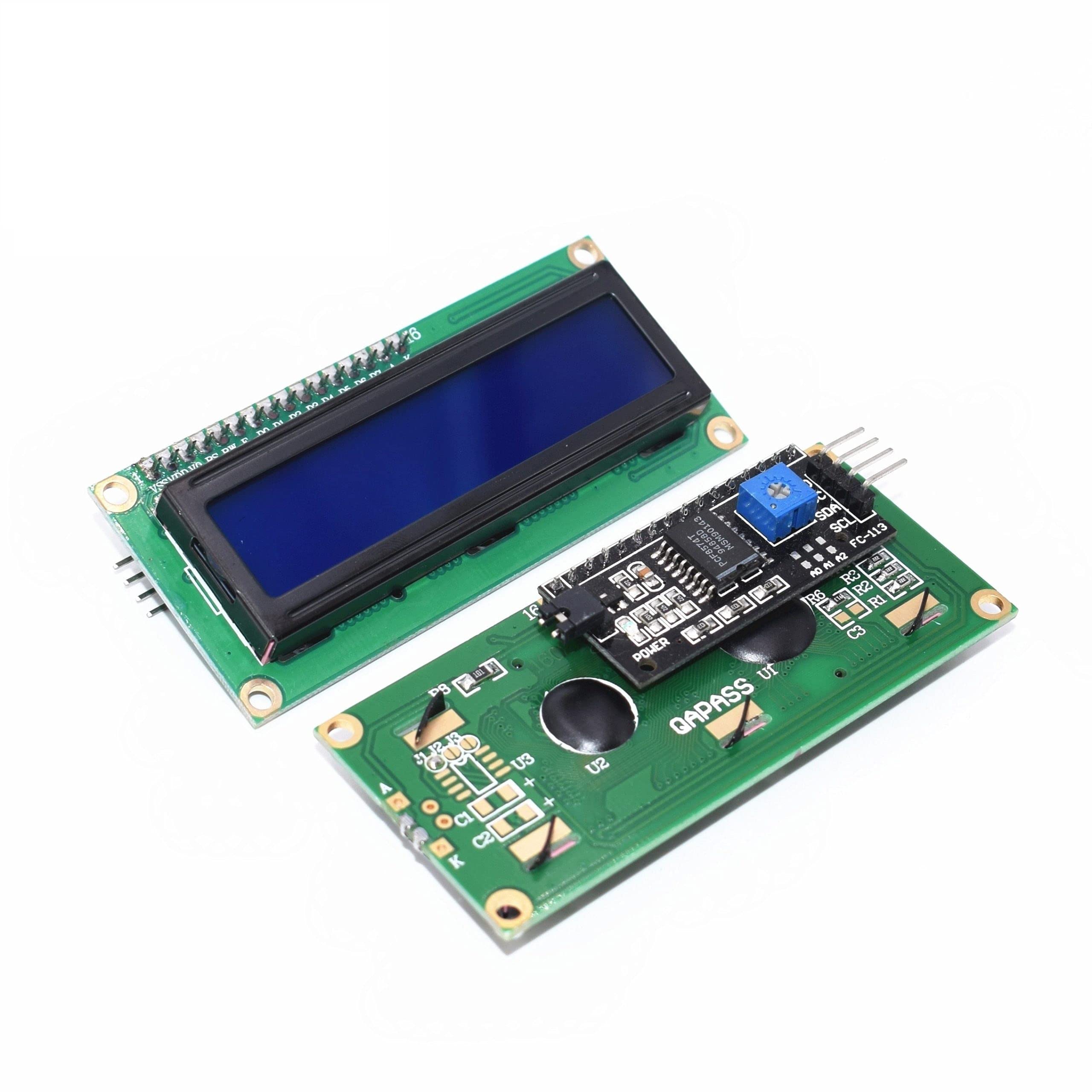LCD 1602 (16x2) with Blue Backlight & Pre-Soldered I2C Interface