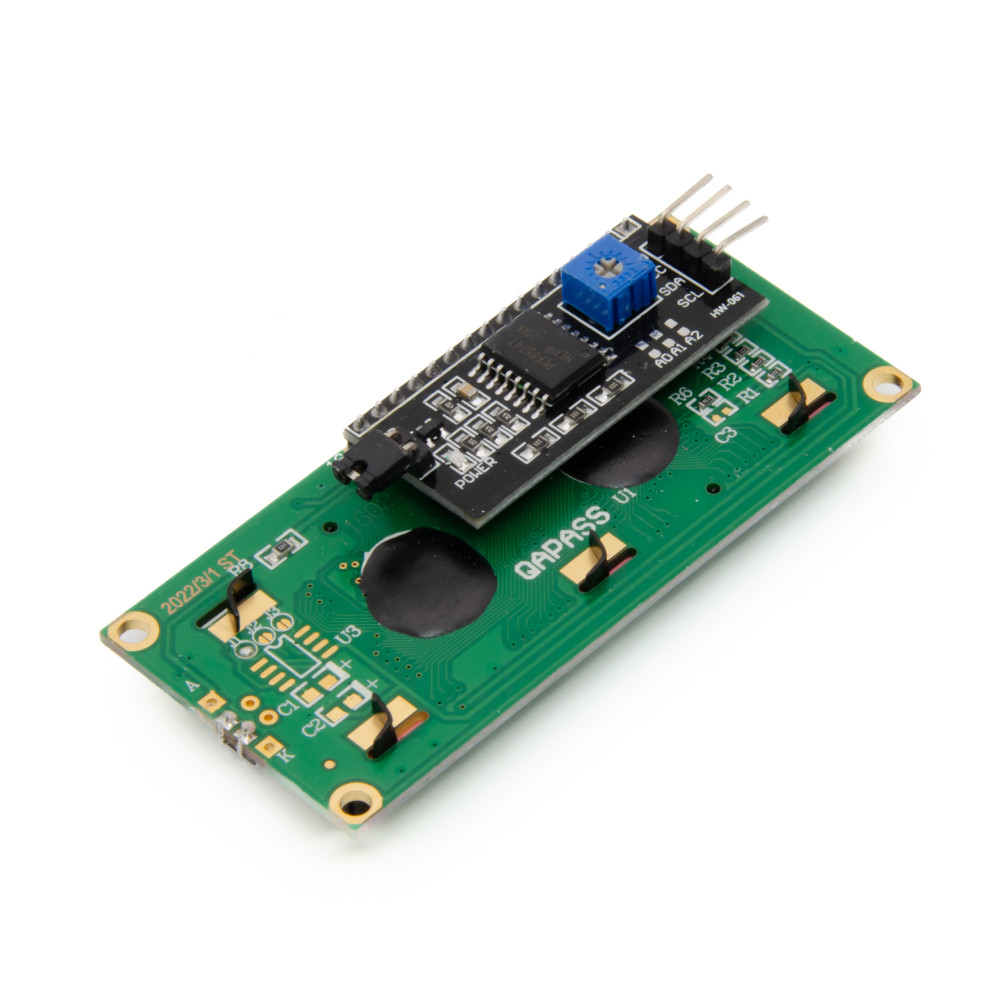 LCD 1602 (16x2) with Blue Backlight & Pre-Soldered I2C Interface