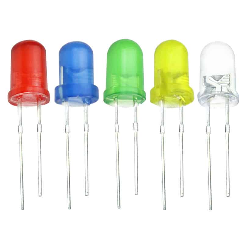 50Pcs Mixed Color 5mm LED Pack With Storage Box