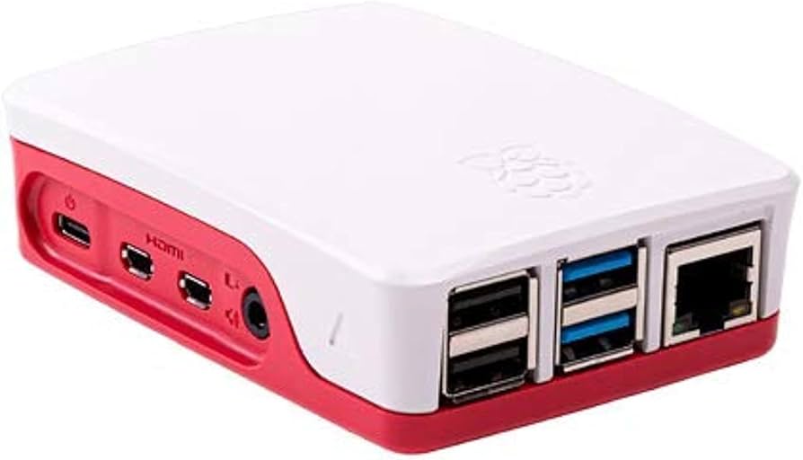 Official Raspberry Pi 4 Case (White & Red ABS)