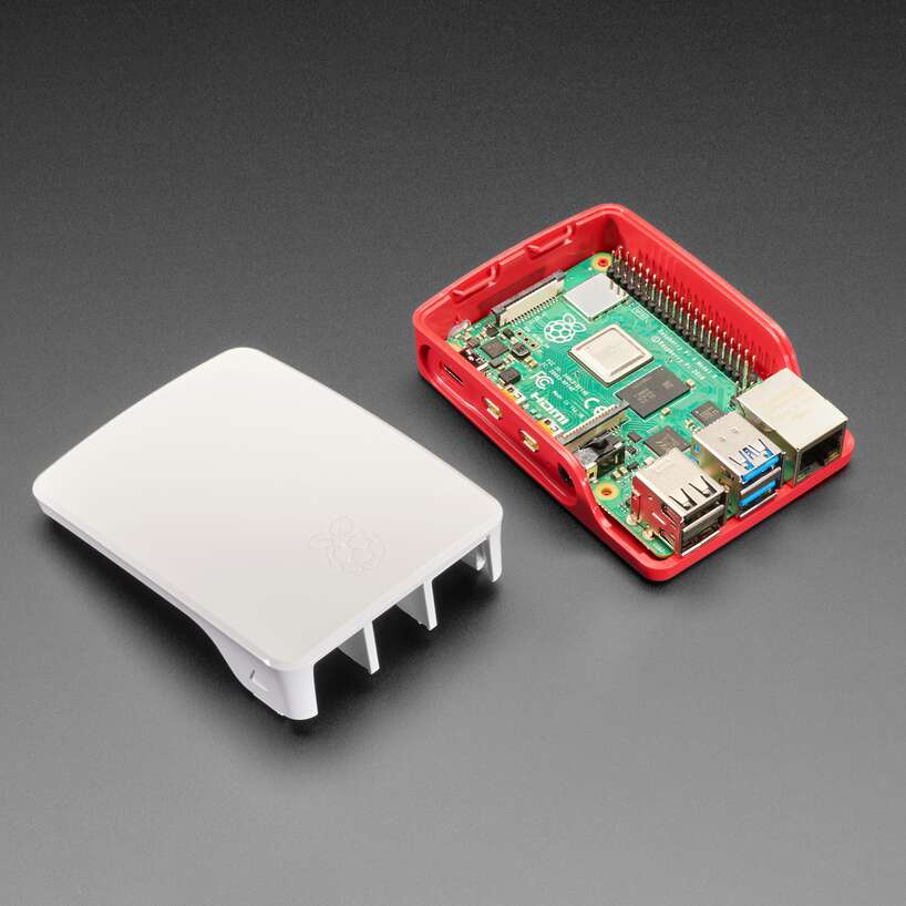 Official Raspberry Pi 4 Case (White & Red ABS)