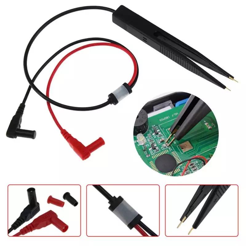 SMD SMT Chip Test Clip Lead Probe Digital Multimeter Meter Tweezer Capacitor Resistance tweezers for Resistor Capacitor