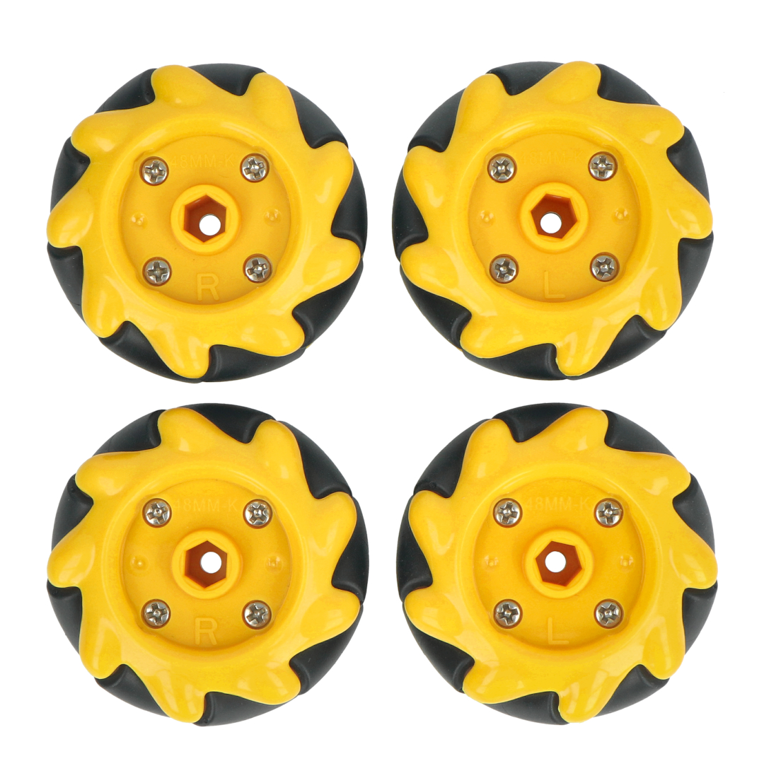Mecanum Wheel 48mm For TT Motor (1x Left, 1x Right)