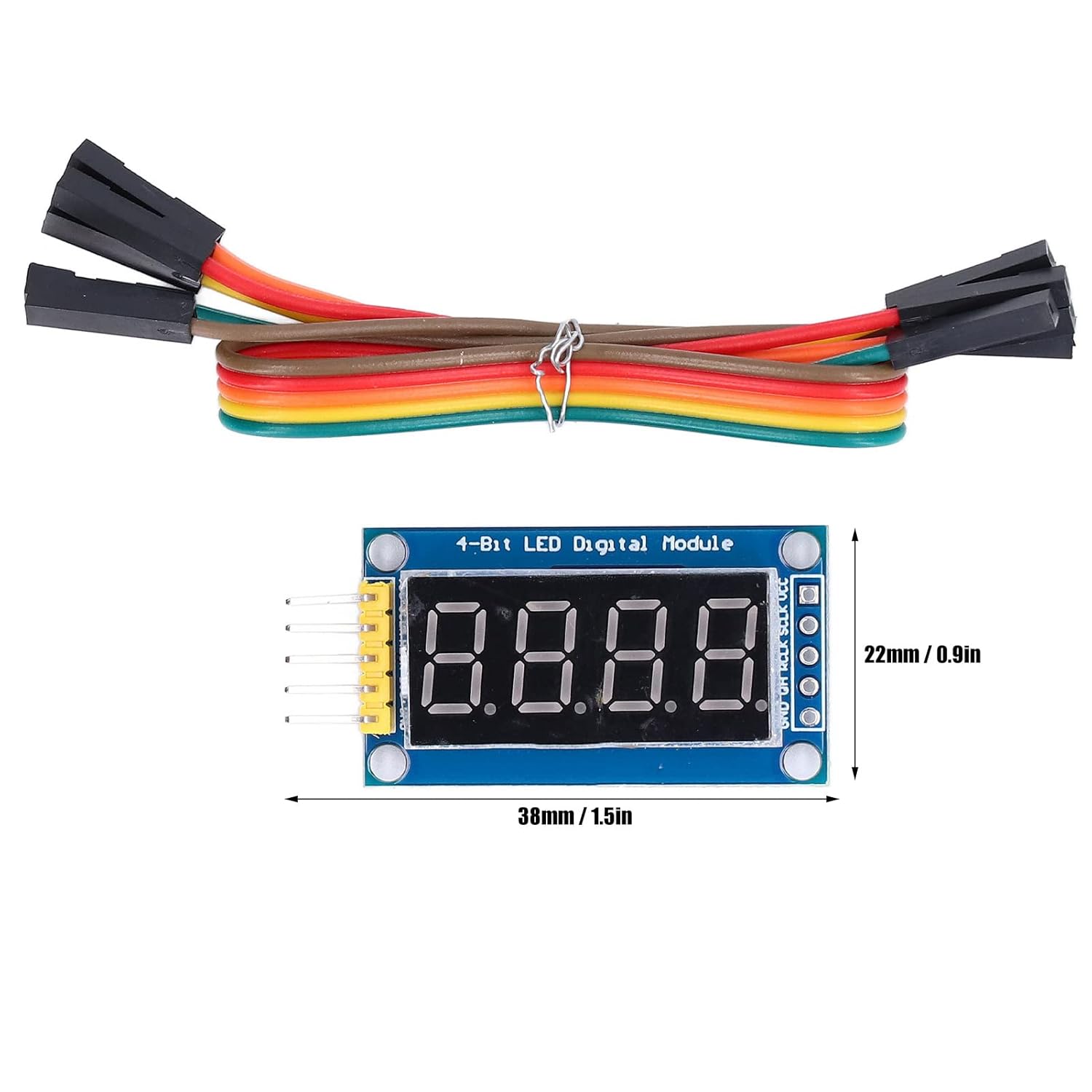 4 Digit Digital Module Unit 74HC595 LED Display Module - Image 5