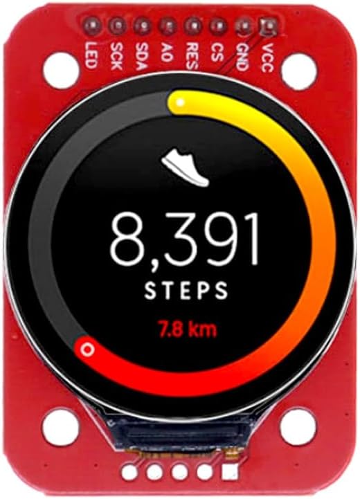 TFT SPI Interface LCD Module 1.28 inch Round Display RGB 240X240 microSD card slot