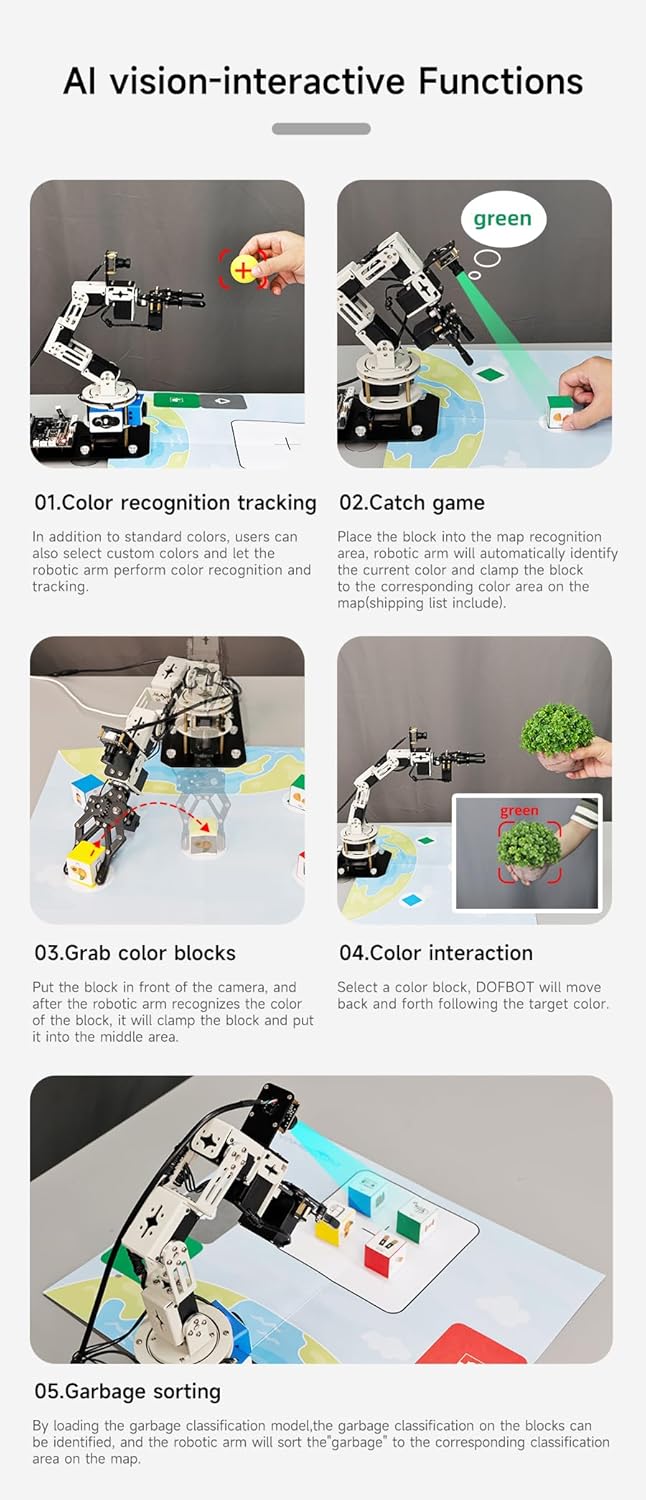 DOFBOT SE AI Vision Robotic Arm – Virtual Machine Version (6DOF)