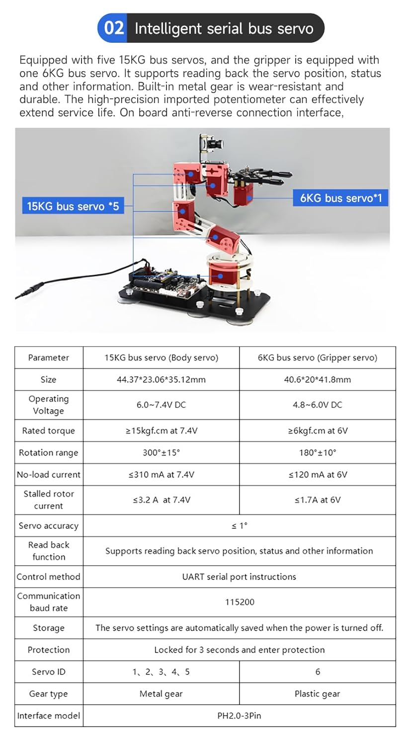 DOFBOT SE AI Vision Robotic Arm – Virtual Machine Version (6DOF)