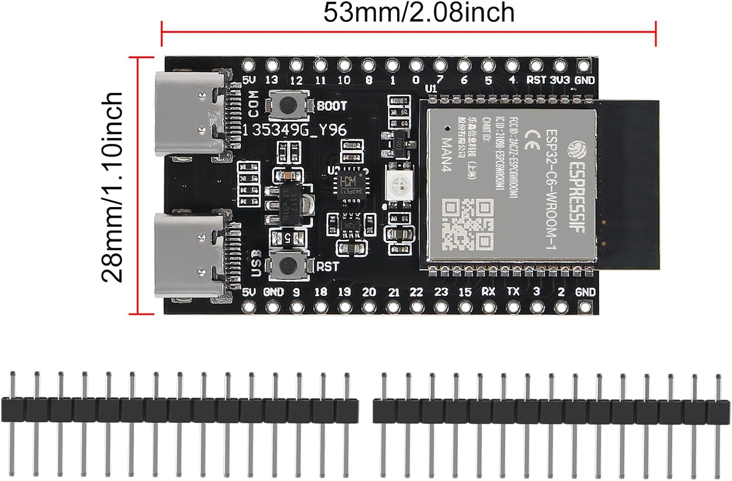 ESP32-C6-WROOM-1 ESP32-C6 ESP32-C6-WROOM-1-N4 Development Board
