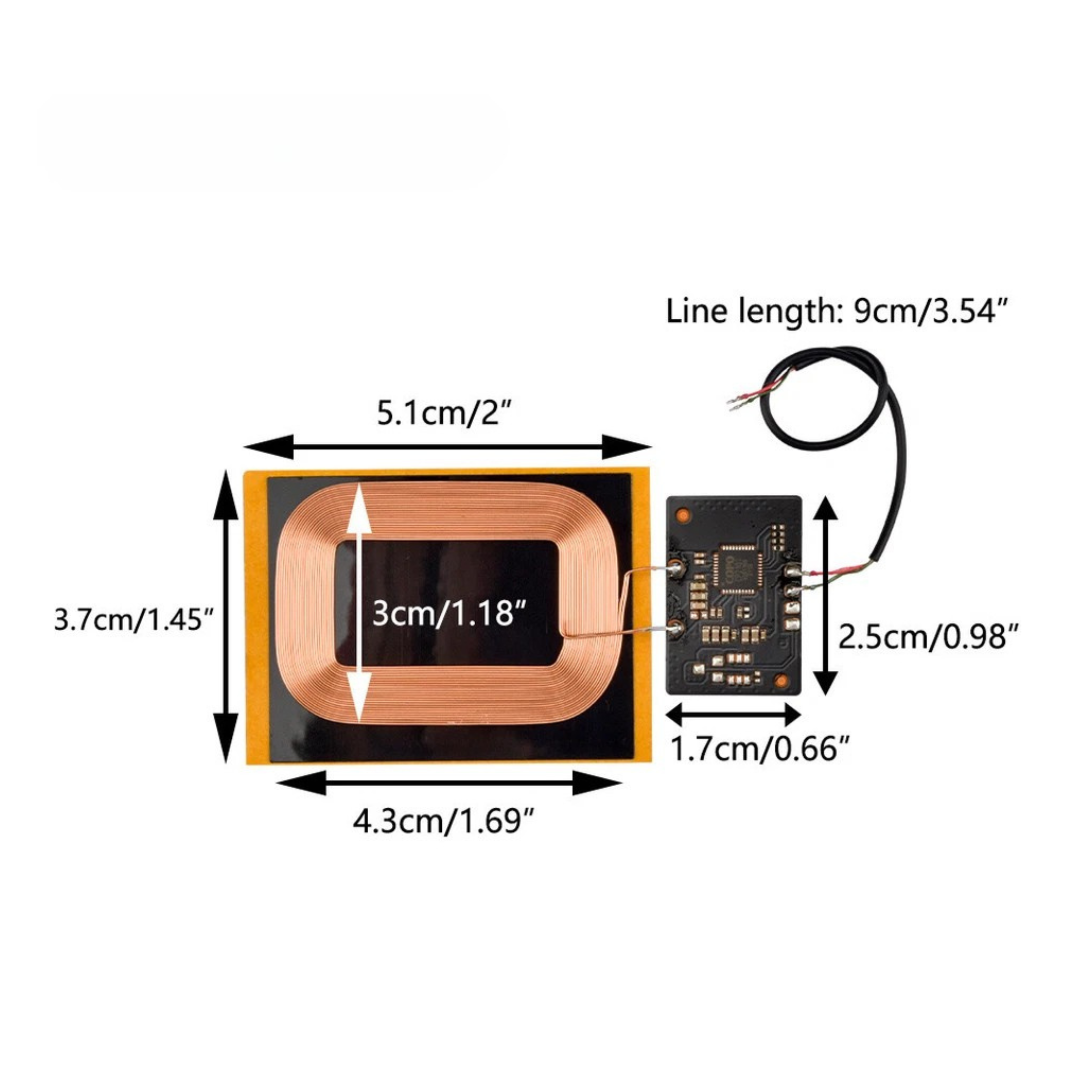 5V 1A/1.5A Wireless Charger PCBA Board Receiver Module - Image 3