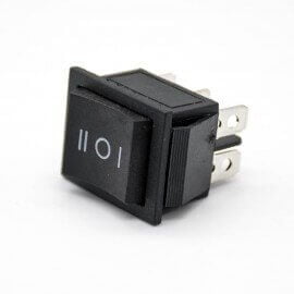 Rocker Switch On-Off-On 16A 250VAC KCD4 6 Pin Dim: 25x21mm