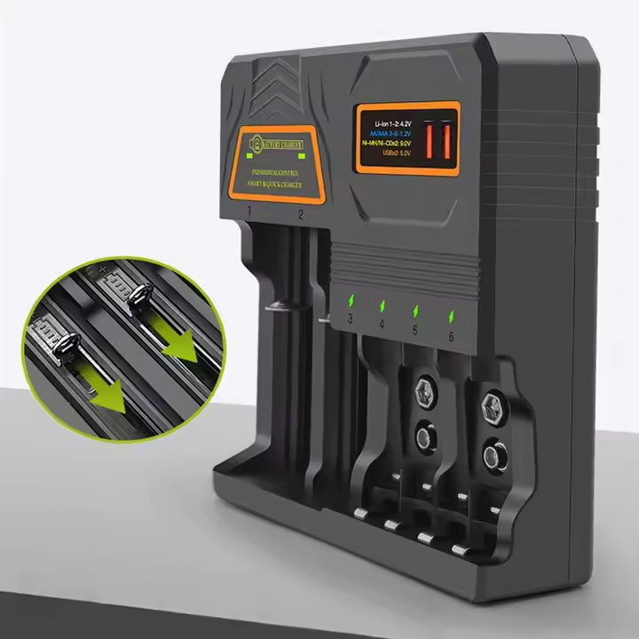 18650 Battery Charger, Smart Multi-Function Battery Charger,Universal 3.7V Li-ion,1.2V Ni-MH/Ni-Cd Batteries