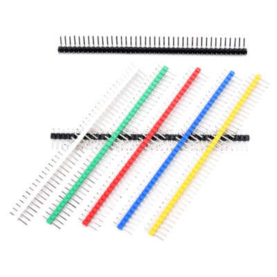 Male Pin Headers 2.54mm – 40 Pin, Straight, Yellow (11mm, Random Color)