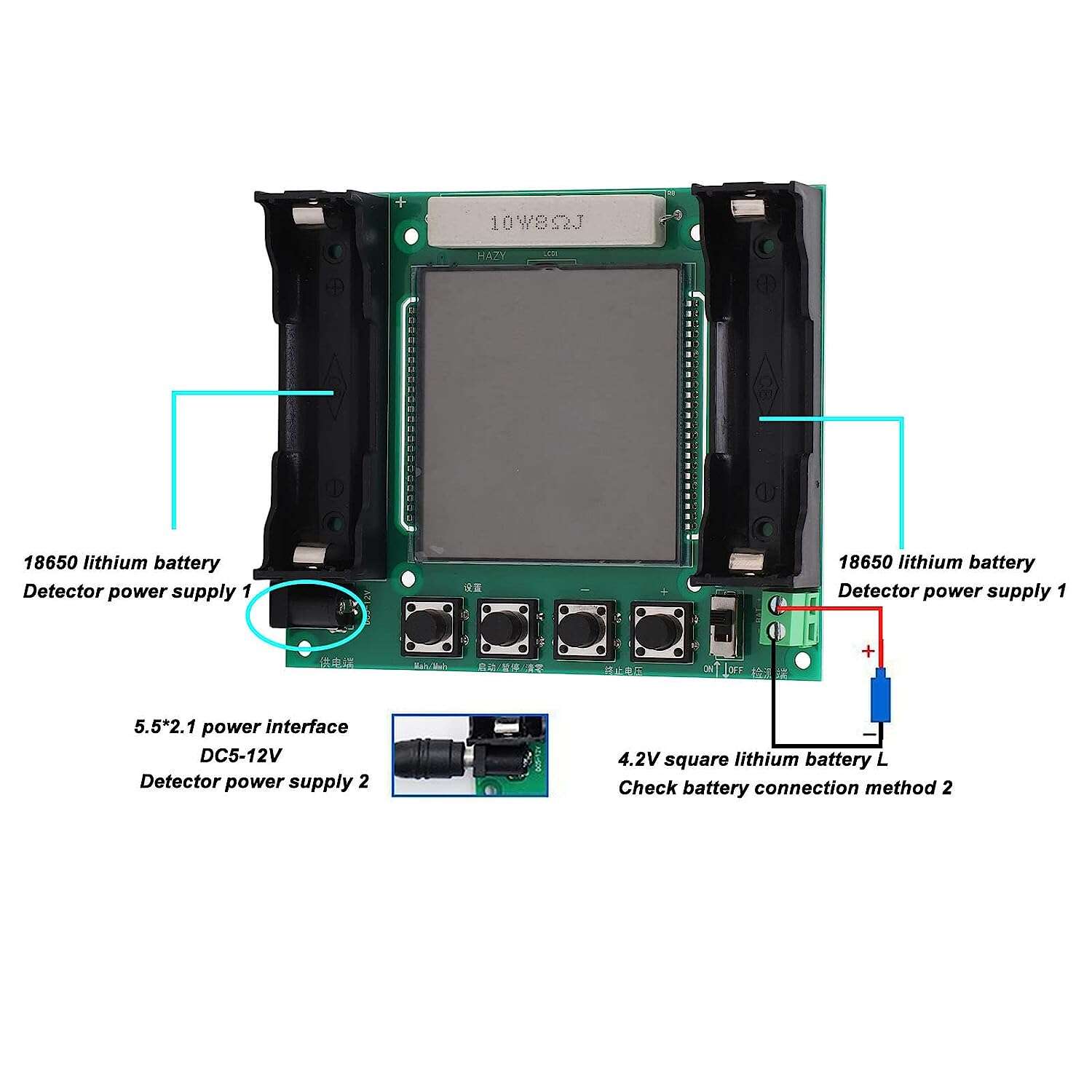 XH-M239 18650 Battery Capacity Tester with LCD Display