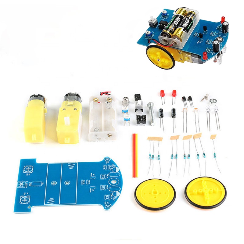 Line Following Robot Kit – DIY Unassembled Soldering Project