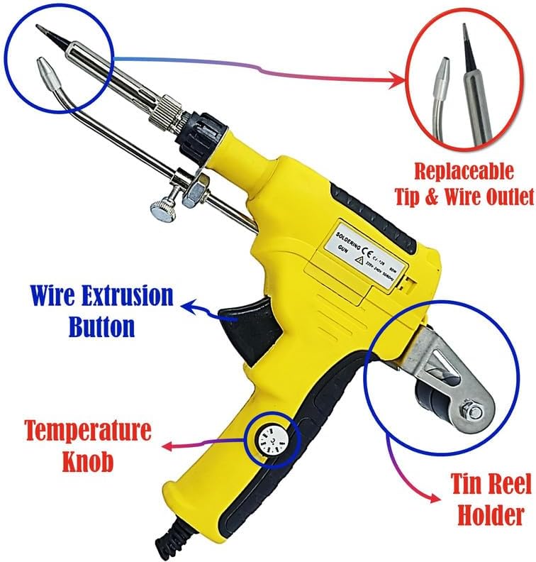 High-Precision Soldering Gun 80W with Temperature Control