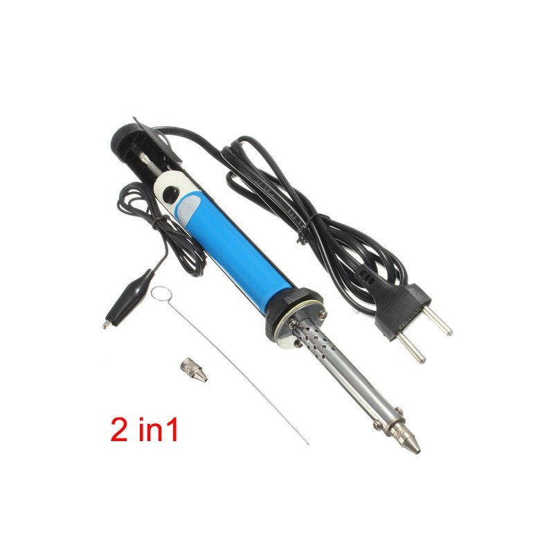220V 30W AC 2 in 1 Soldering Iron PCB Soldering SMT SMD Repair Tool + Sucker Desoldering Pump