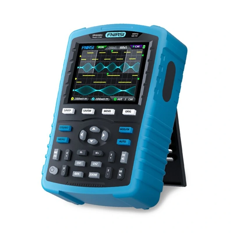 FNIRSI DPOX180H Handheld Phosphor Digital Oscilloscope 180MHz -3DB 50000wfms/s Dual Channel 20Mhz Signal Generator ZOOM XY FFT