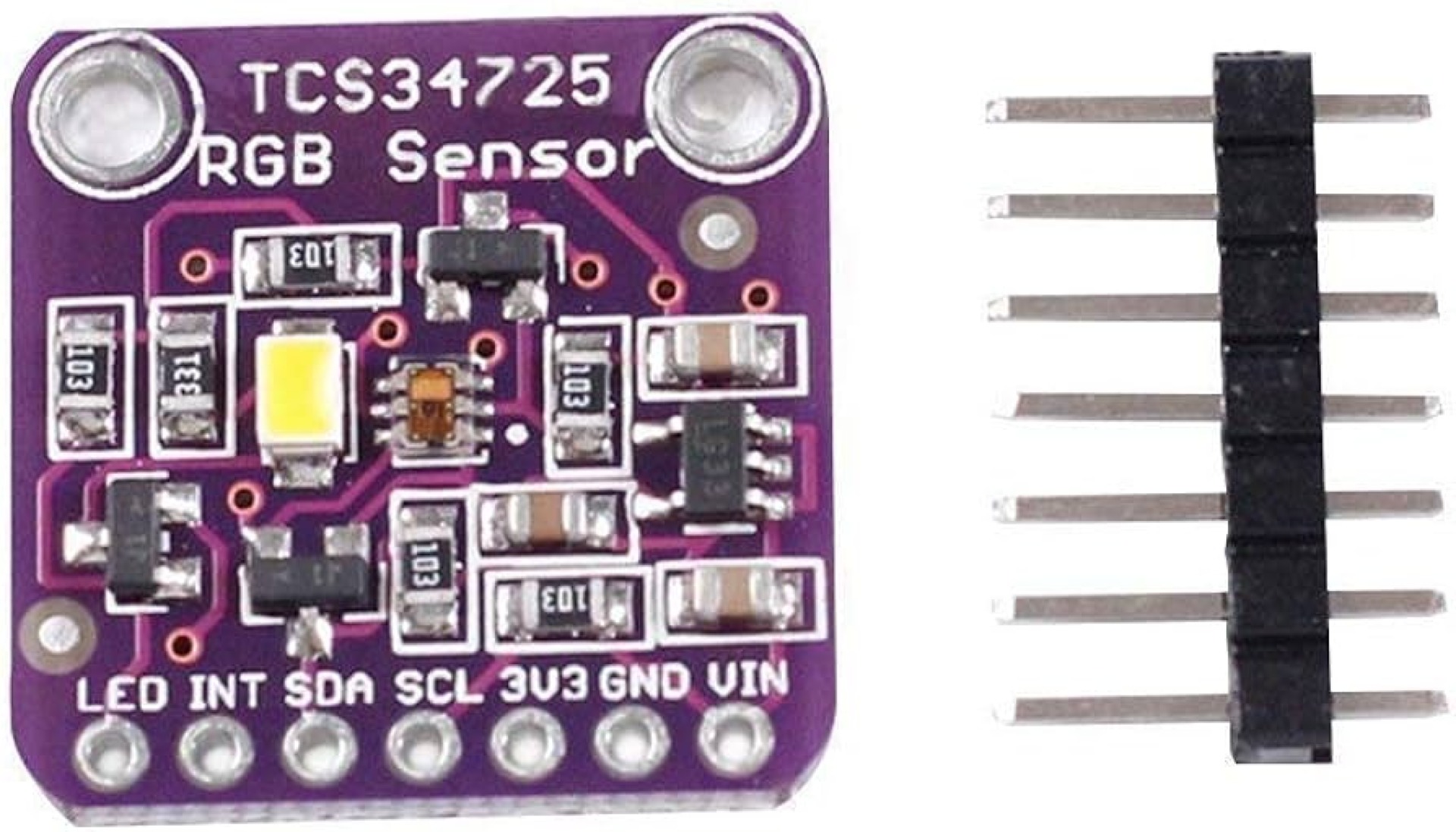 RGB Color Sensor with IR filter and White LED - TCS34725