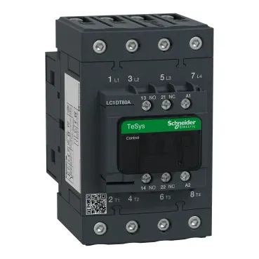 Schneider LC1DT80B7 Contactor | TeSys LC1D – contactor – 4P – AC-1 440V – 80A – 24Vac coil