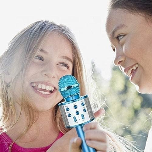 Handheld Wireless Singing Multi-Function Bluetooth with Microphone Speaker